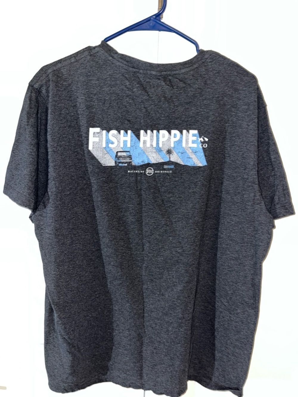 Fish Hippie SOFT COTTON Short Sleeve T-Shirt Waterside Original Ford Bronco Gray